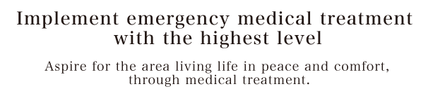 Implement emergency medical treatment with the highest level